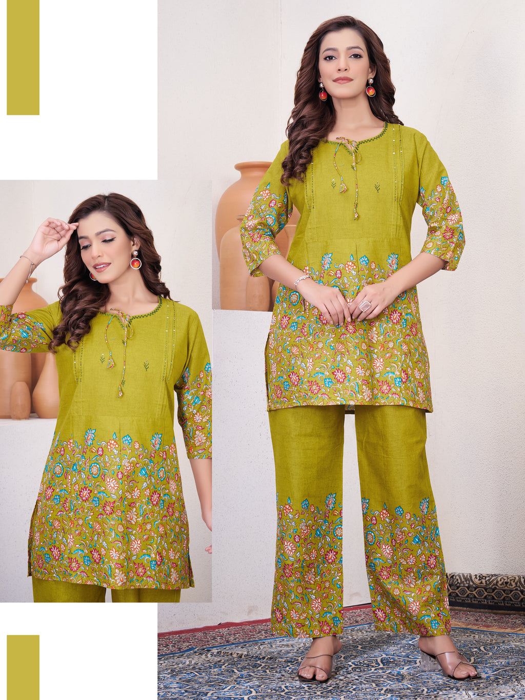 Designer Printed Co-ord Set of Cotton Fabric