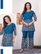 Designer Printed Co-ord Set of Cotton Fabric