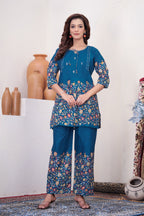 Designer Printed Co-ord Set of Cotton Fabric