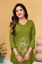 Premium Designer Embroidered Co-ord Set of Reyon Fabric