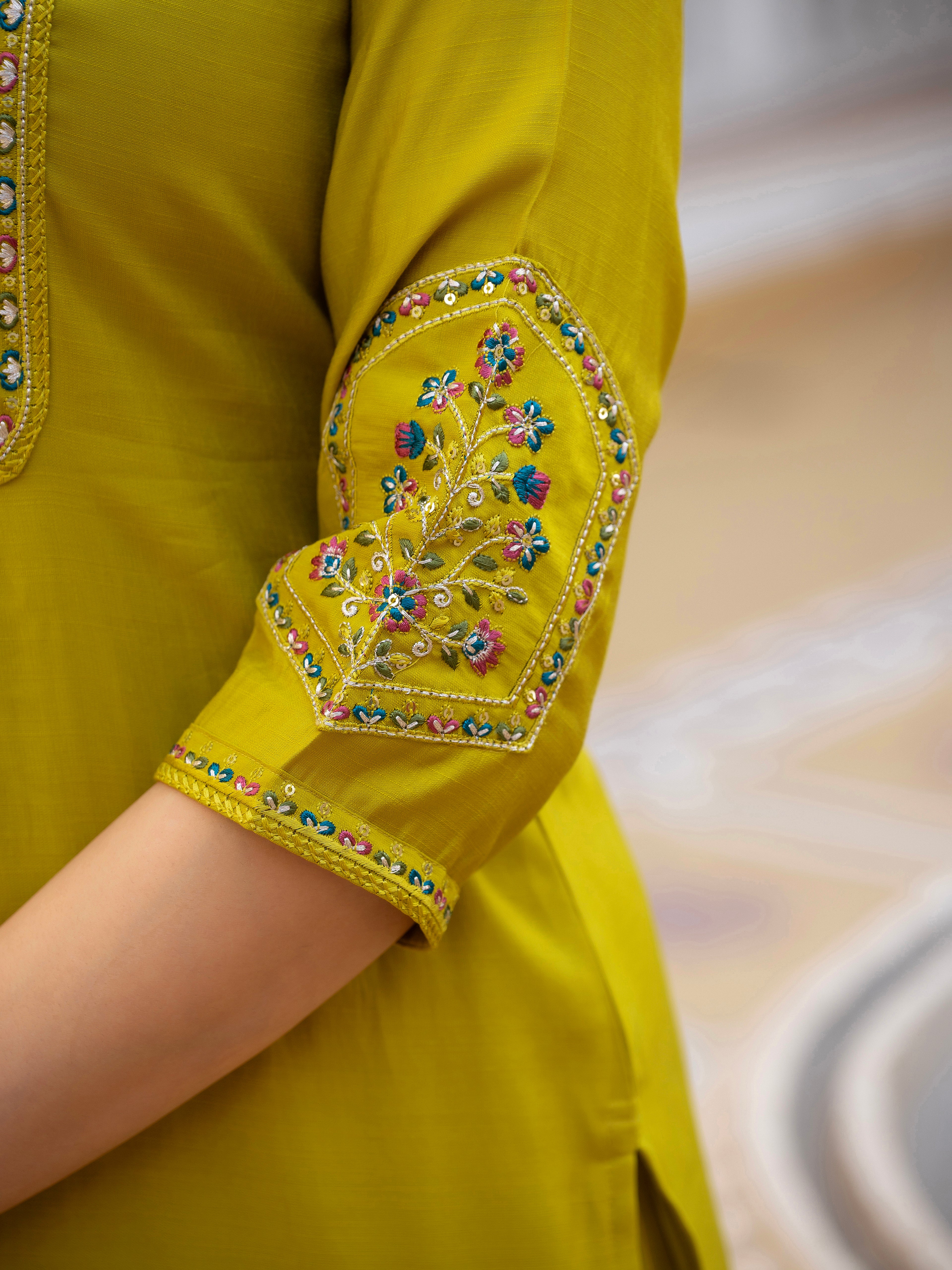 KalikarPure Viscose Mango Silk Kurta Set  (Stitched) KADV-144