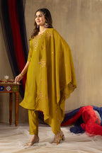 Elegant Straight Kurti Pant Dupatta Set of Musterd
