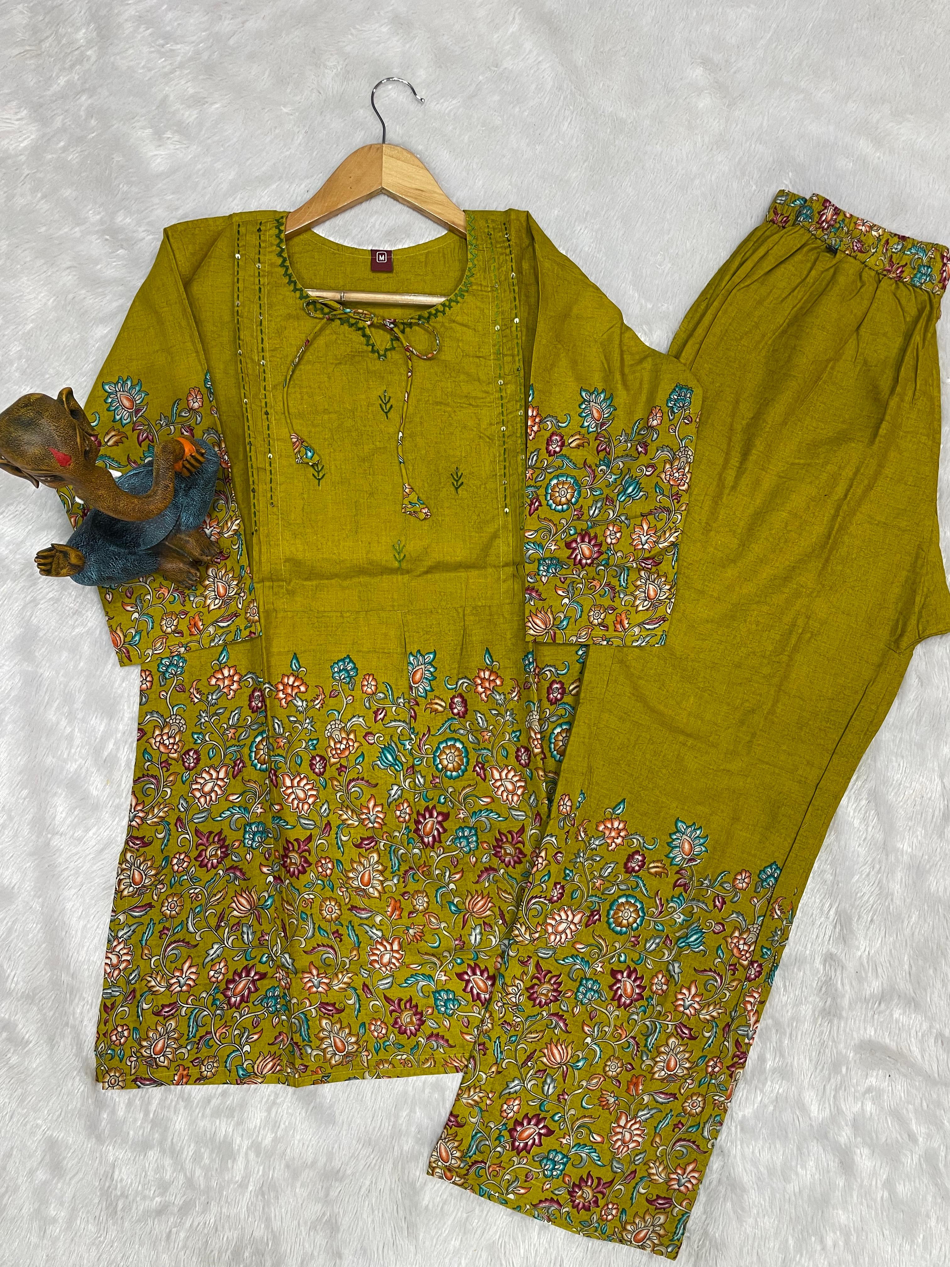 Designer Printed Co-ord Set of Cotton Fabric