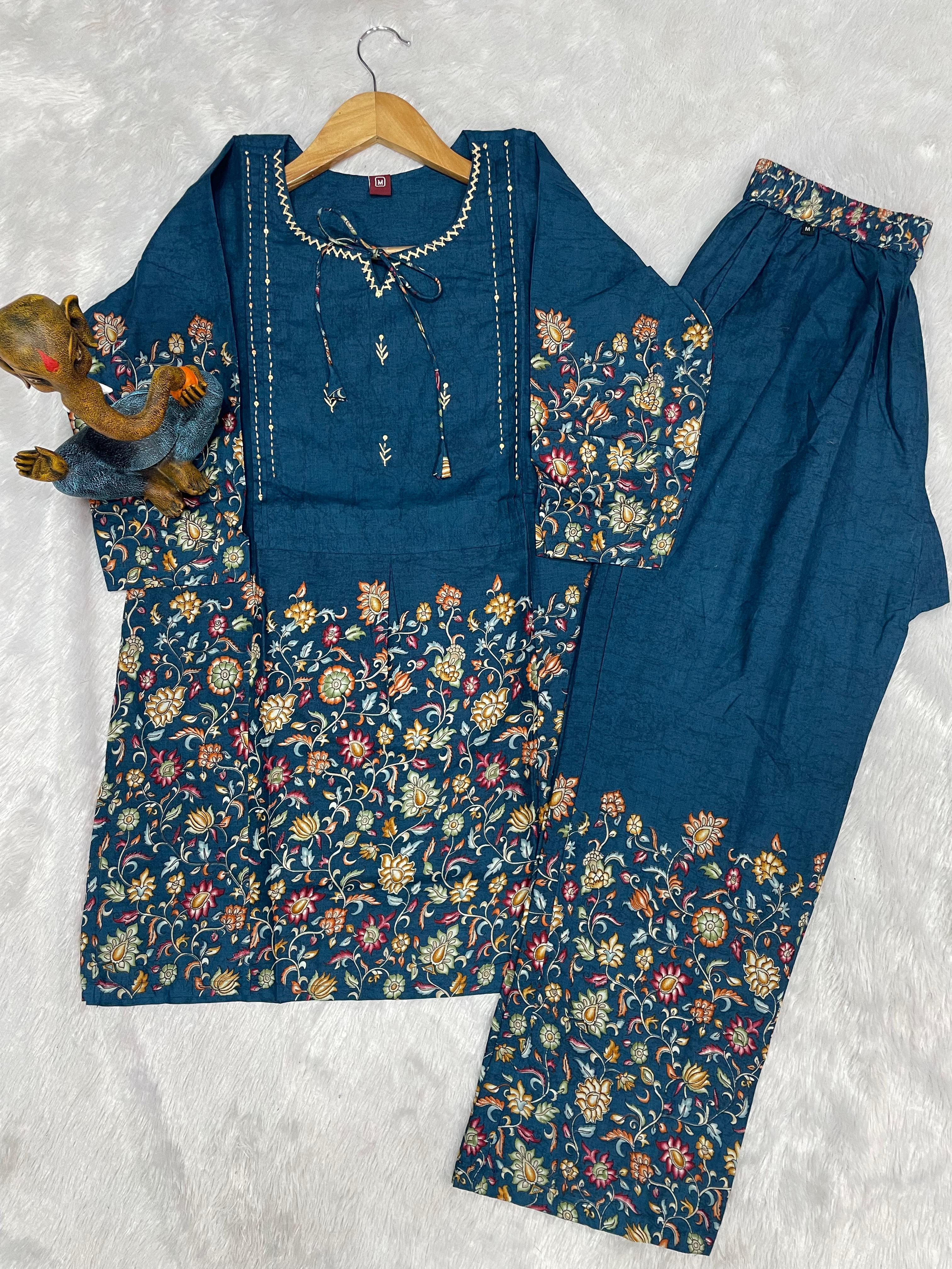 Designer Printed Co-ord Set of Cotton Fabric