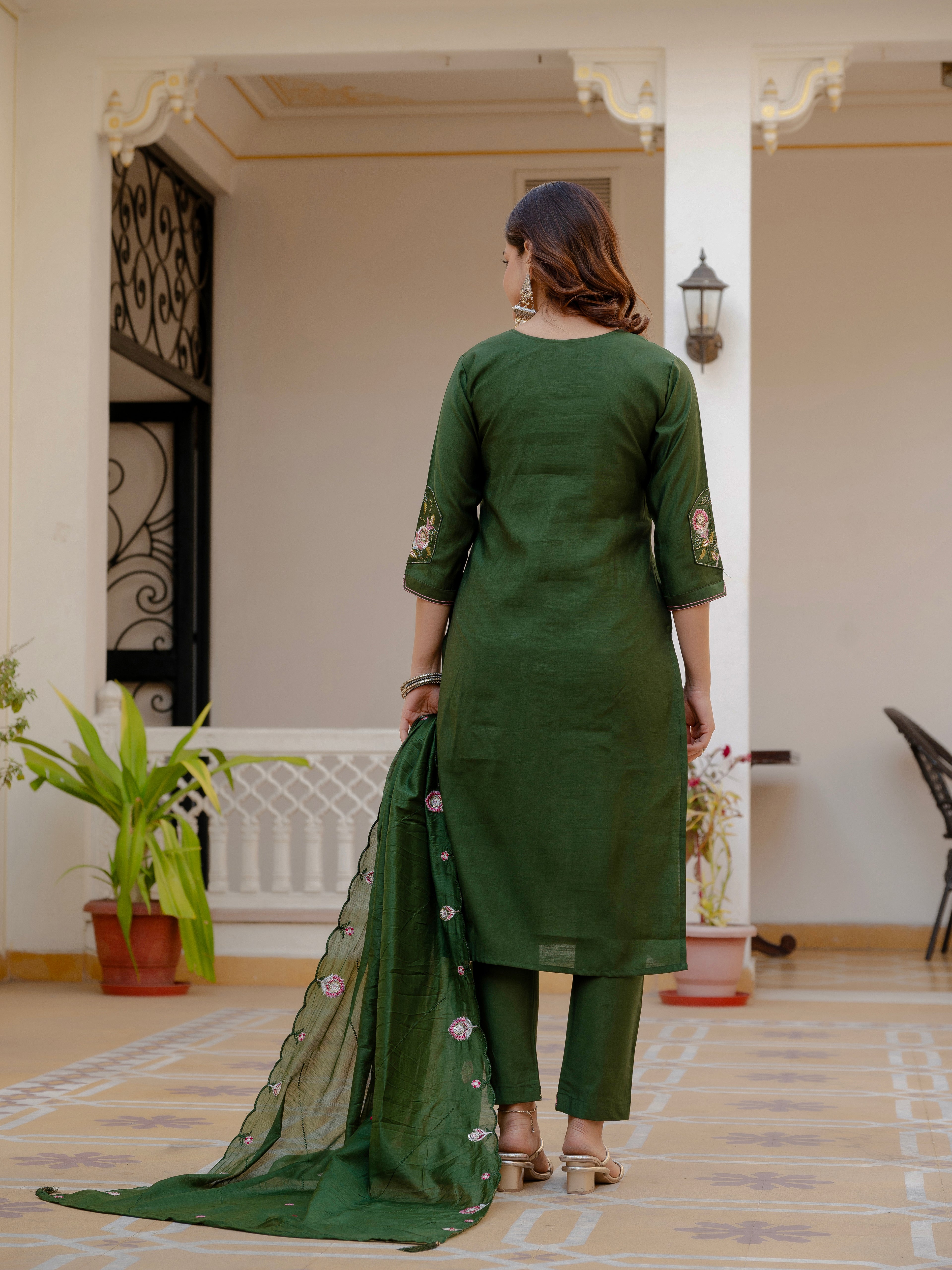 Kalikar Pure Viscose Mango Silk Kurta Set  (Stitched) KADV-145