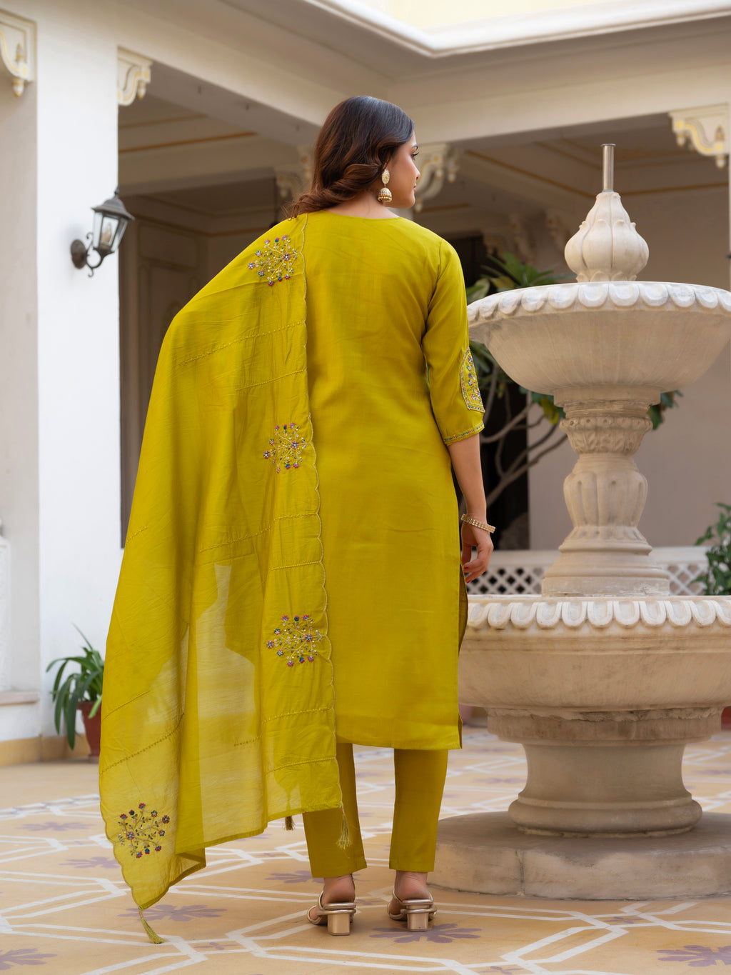 KalikarPure Viscose Mango Silk Kurta Set  (Stitched) KADV-144