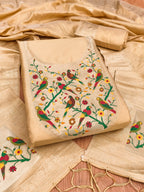 Chiiku Color Paithani woven Pattern Top, Bottom & Dupatta Dress Material