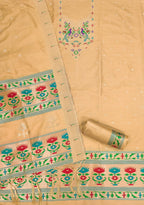 Yellow Color Paithani woven Pattern Top, Bottom & Dupatta Dress Material