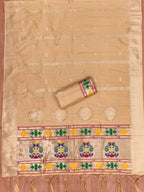 Yellow Color Paithani woven Pattern Top, Bottom & Dupatta Dress Material