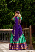 Kalikar Zari Weaving Work Lehenga With Blouse-2028