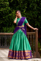 Kalikar Zari Weaving Work Lehenga With Blouse-2028