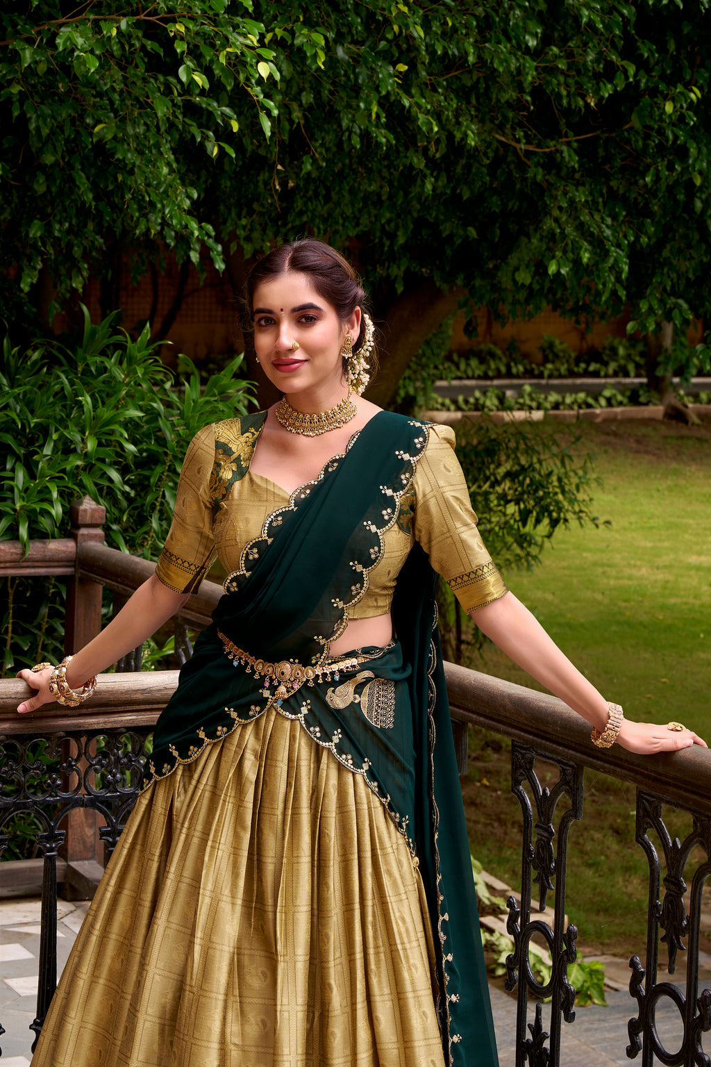 Kalikar Zari Weaving Work Lehenga With Blouse-2028