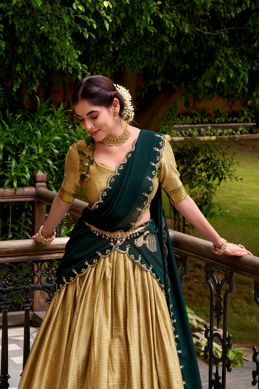 Kalikar Zari Weaving Work Lehenga With Blouse-2028