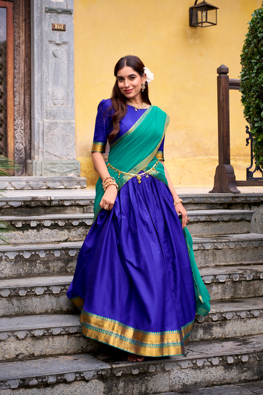 Kalikar Harvani  Zari Weaving Work Lehenga With Blouse-2029