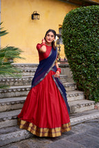 Kalikar Harvani  Zari Weaving Work Lehenga With Blouse-2029