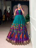 Designer Jari Woven Wine Colour Gown