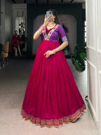 Designer Jari Woven Fown of Teal Colour