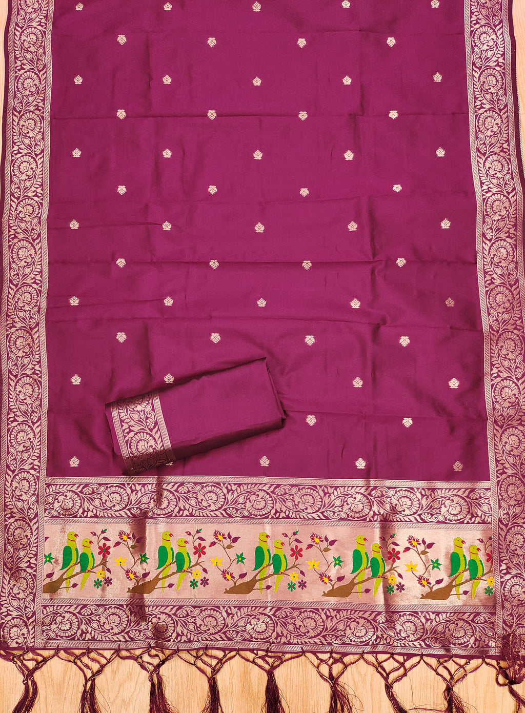 Maharashtra's Royal Heritage Unstitched Dress Material VOL-003 -Dual Wine Kalikar