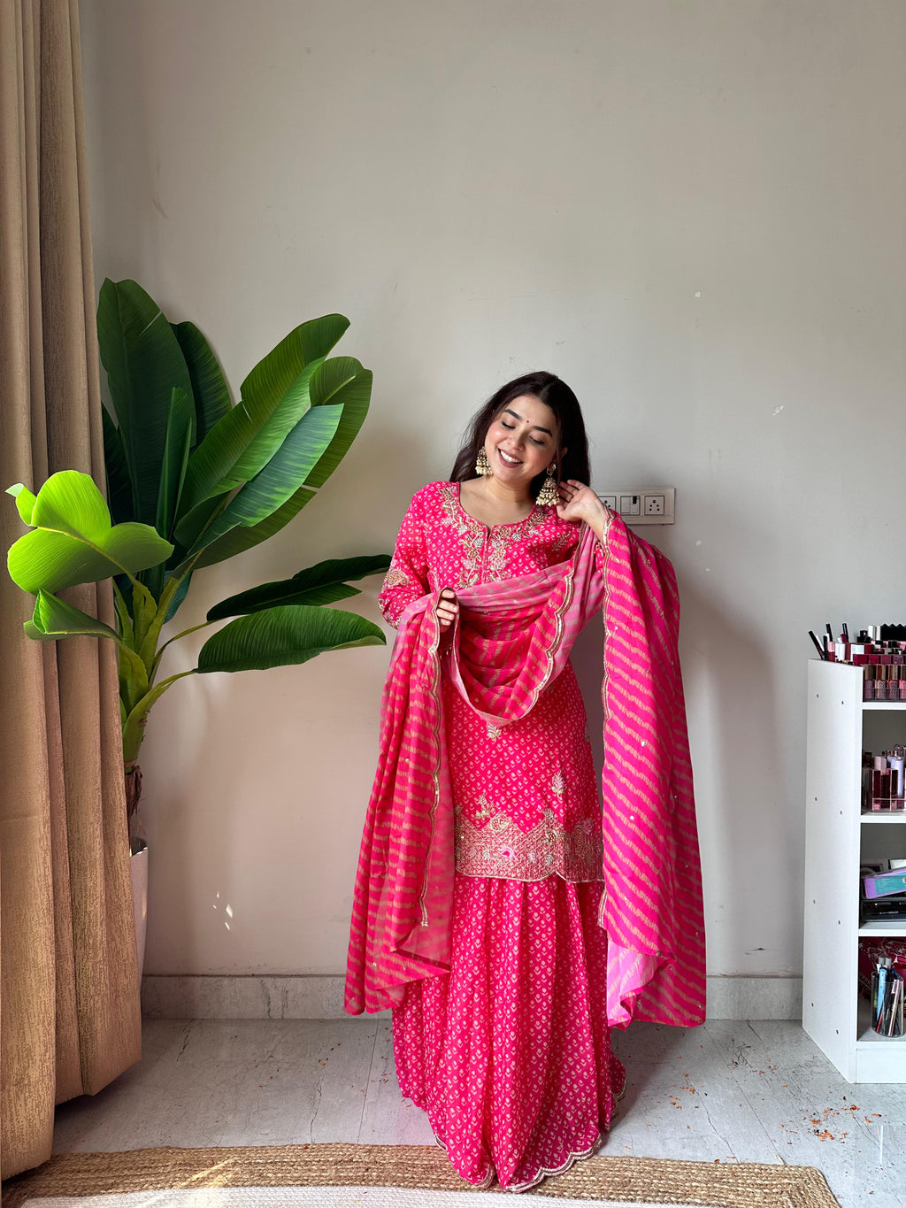 Kalikar Fendi Crush with Zari & Sequins Embroidered work - KLM07