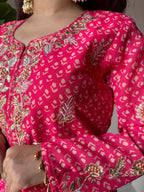 Kalikar Fendi Crush with Zari & Sequins Embroidered work - KLM07