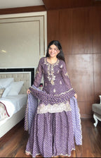 Kalikar Fendi Crush with Zari & Sequins Embroidered work - KLM07