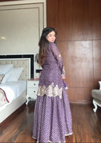 Kalikar Fendi Crush with Zari & Sequins Embroidered work - KLM07