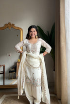 Kalikar Fendi Crush with Zari & Sequins Embroidered work - KLM10