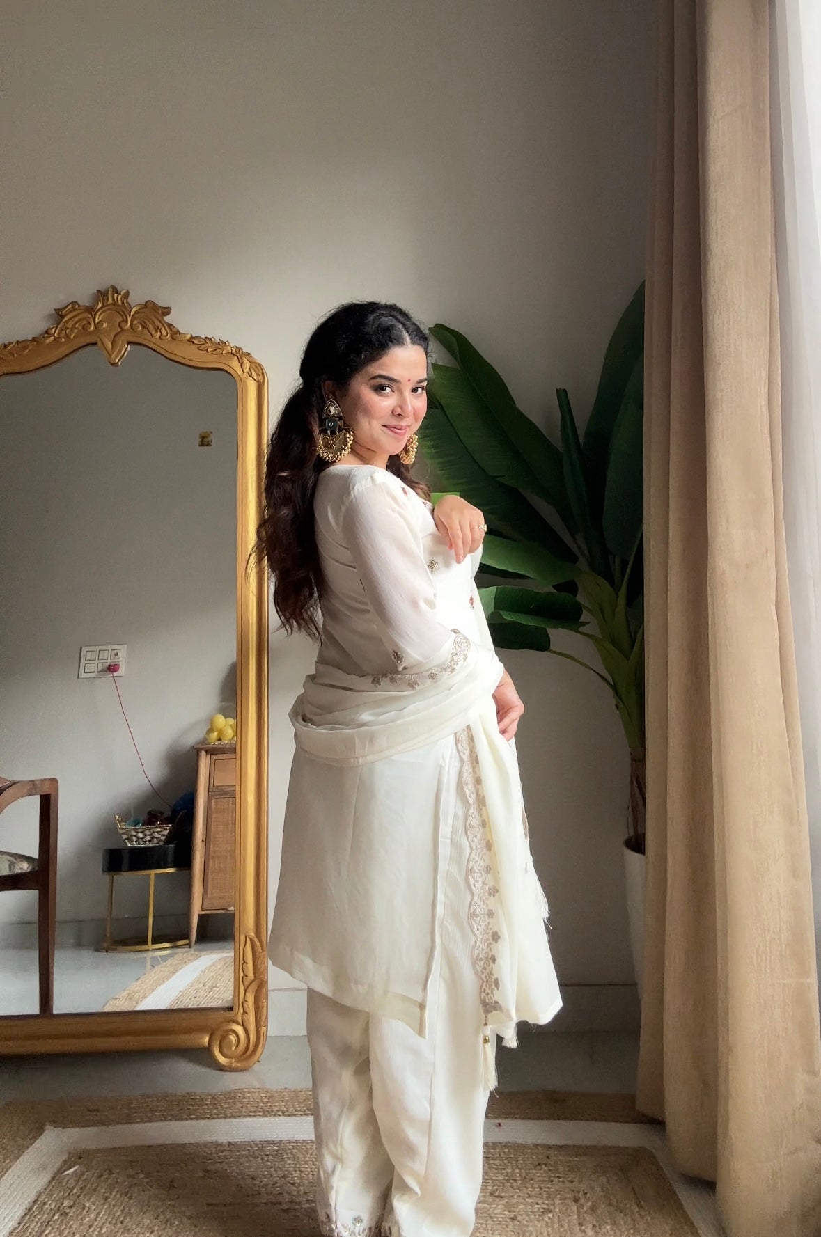 Kalikar Fendi Crush with Zari & Sequins Embroidered work - KLM10