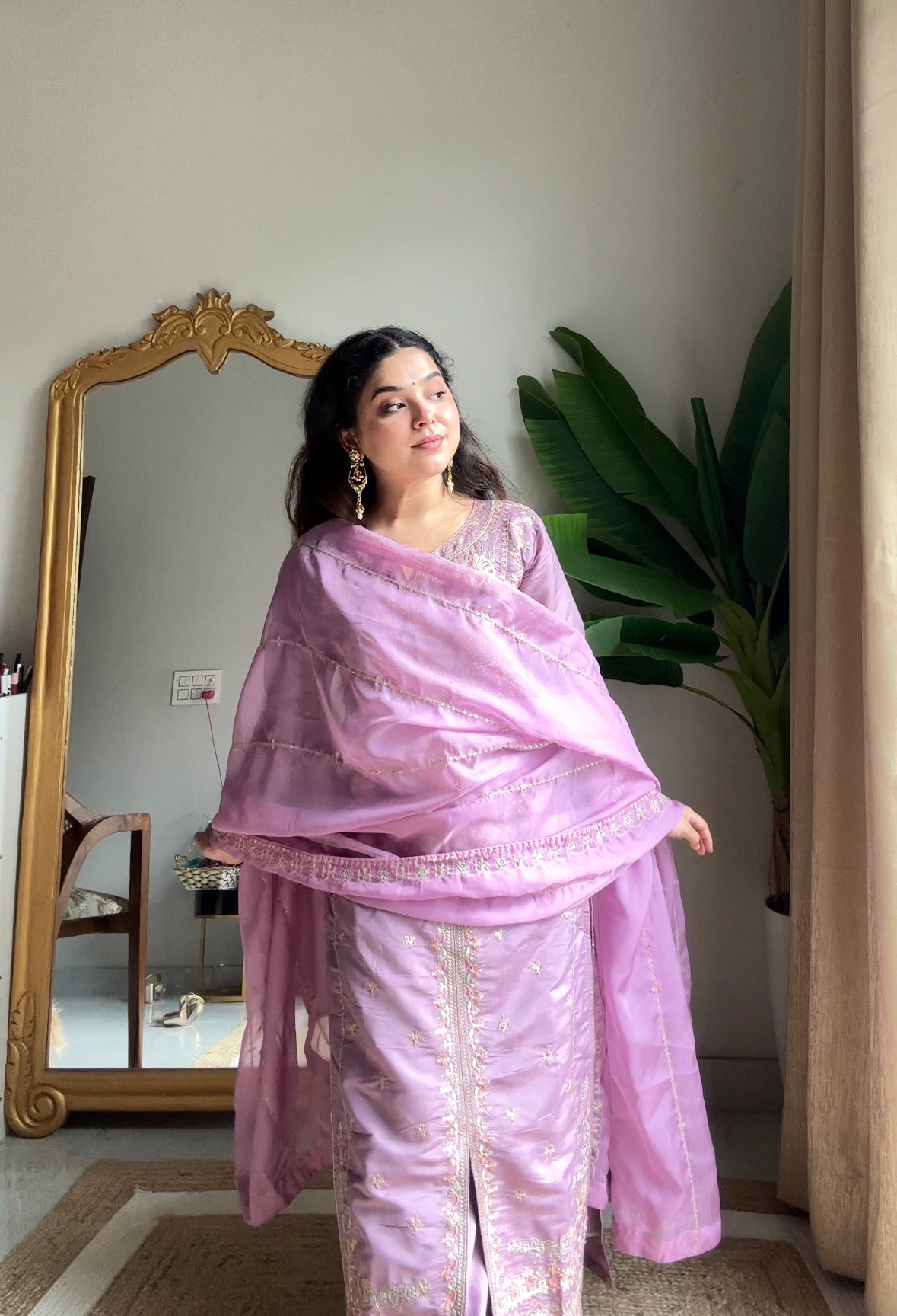 Kalikar Fendi Crush with Zari & Sequins Embroidered work - KLM11