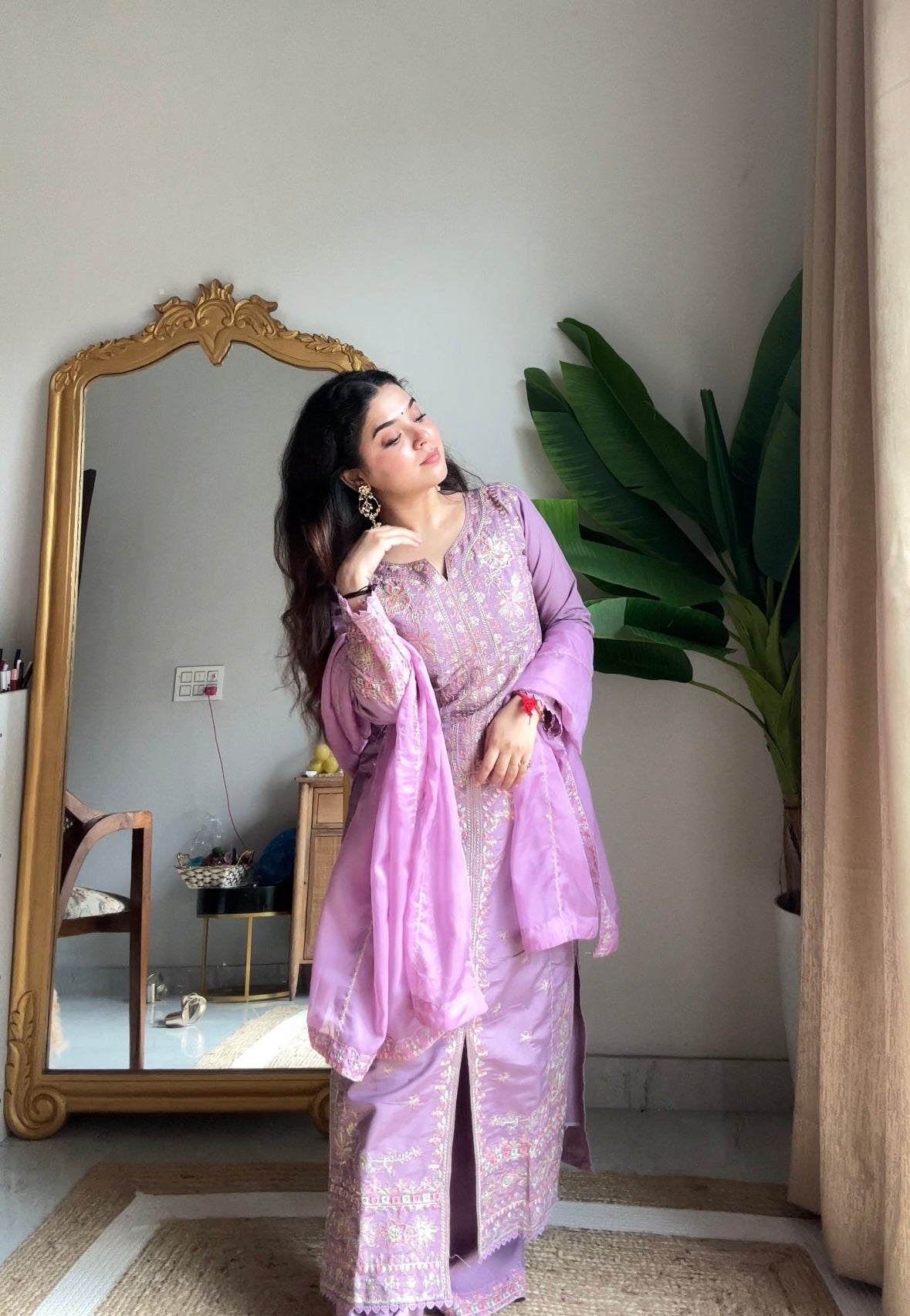 Kalikar Fendi Crush with Zari & Sequins Embroidered work - KLM11