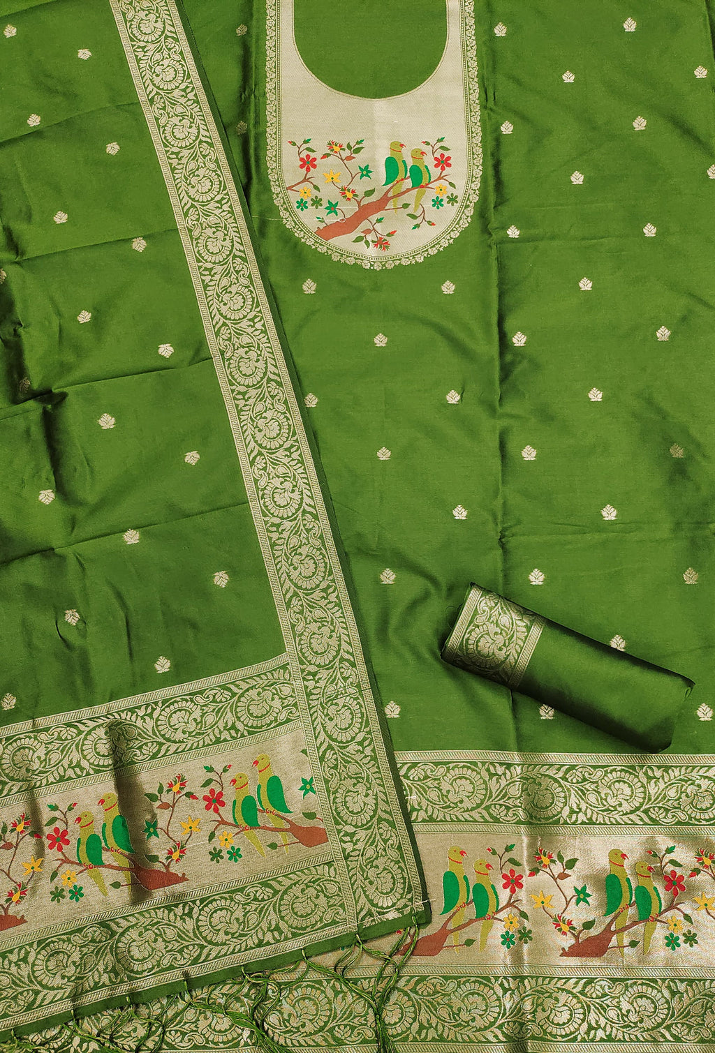 Maharashtra's Royal Heritage Unstitched Dress Material VOL-003 -Mendhi Kalikar