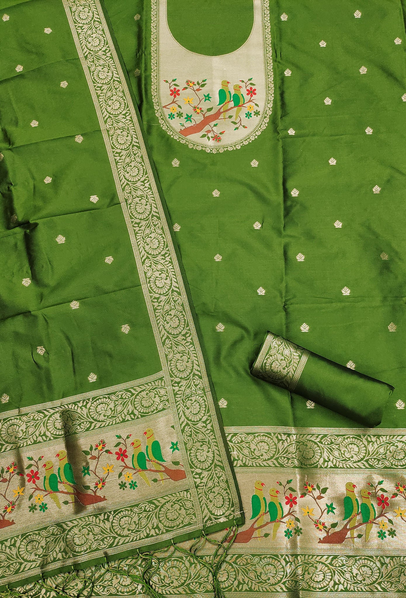 Maharashtra's Royal Heritage Unstitched Dress Material VOL-003 -Mendhi Kalikar