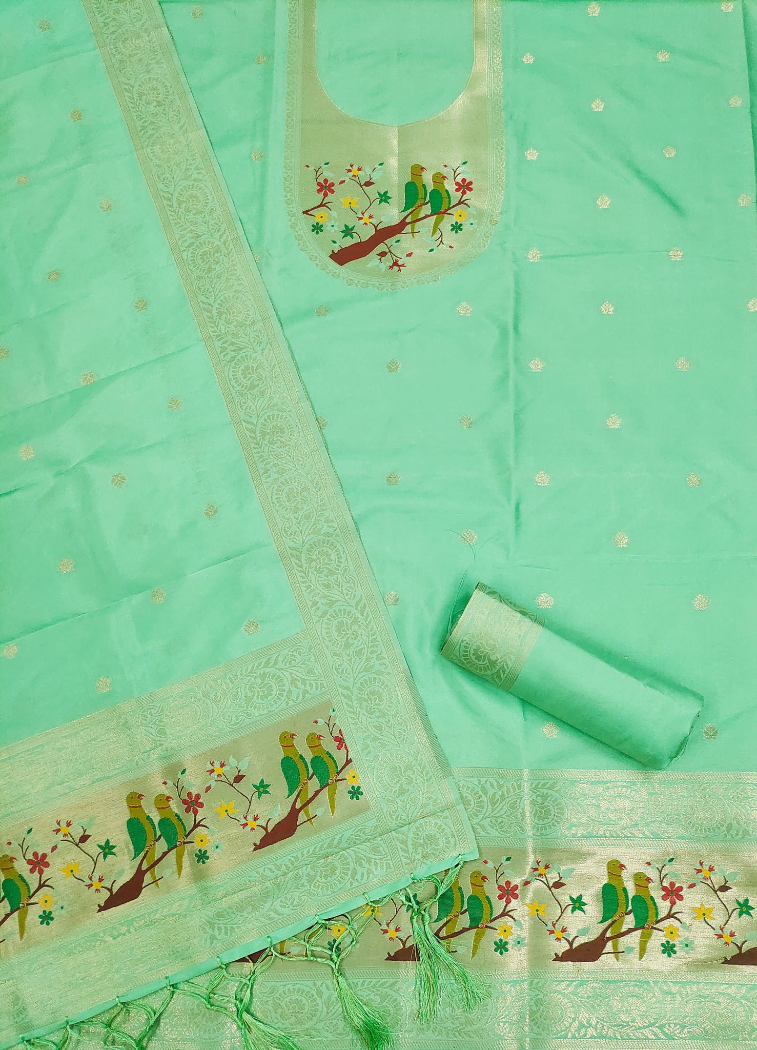 Maharashtra's Royal Heritage Unstitched Dress Material VOL-003 -Neon Kalikar