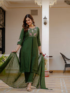 Kalikar Pure Viscose Mango Silk Kurta Set  (Stitched) KADV-145