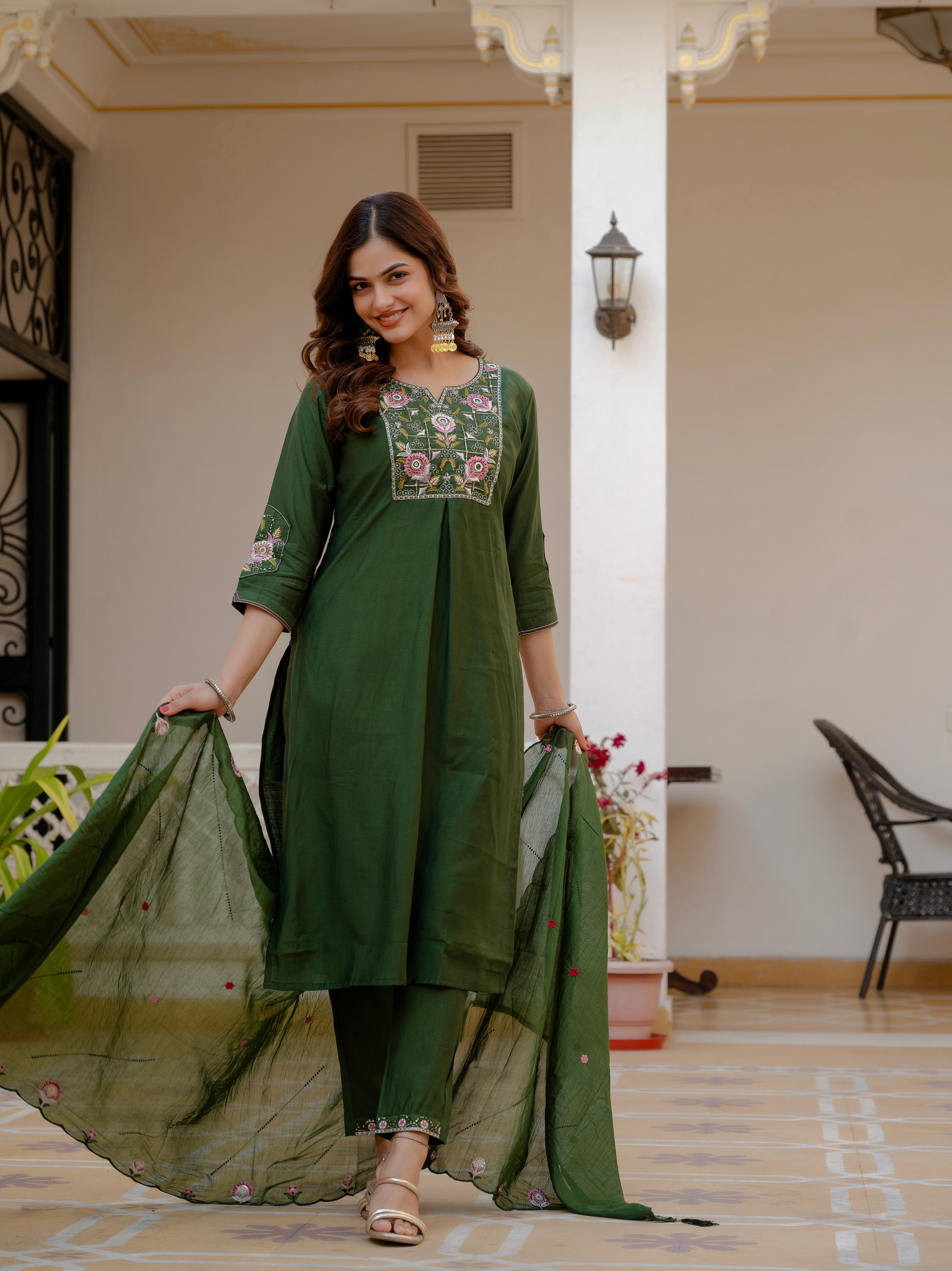 Kalikar Pure Viscose Mango Silk Kurta Set  (Stitched) KADV-145