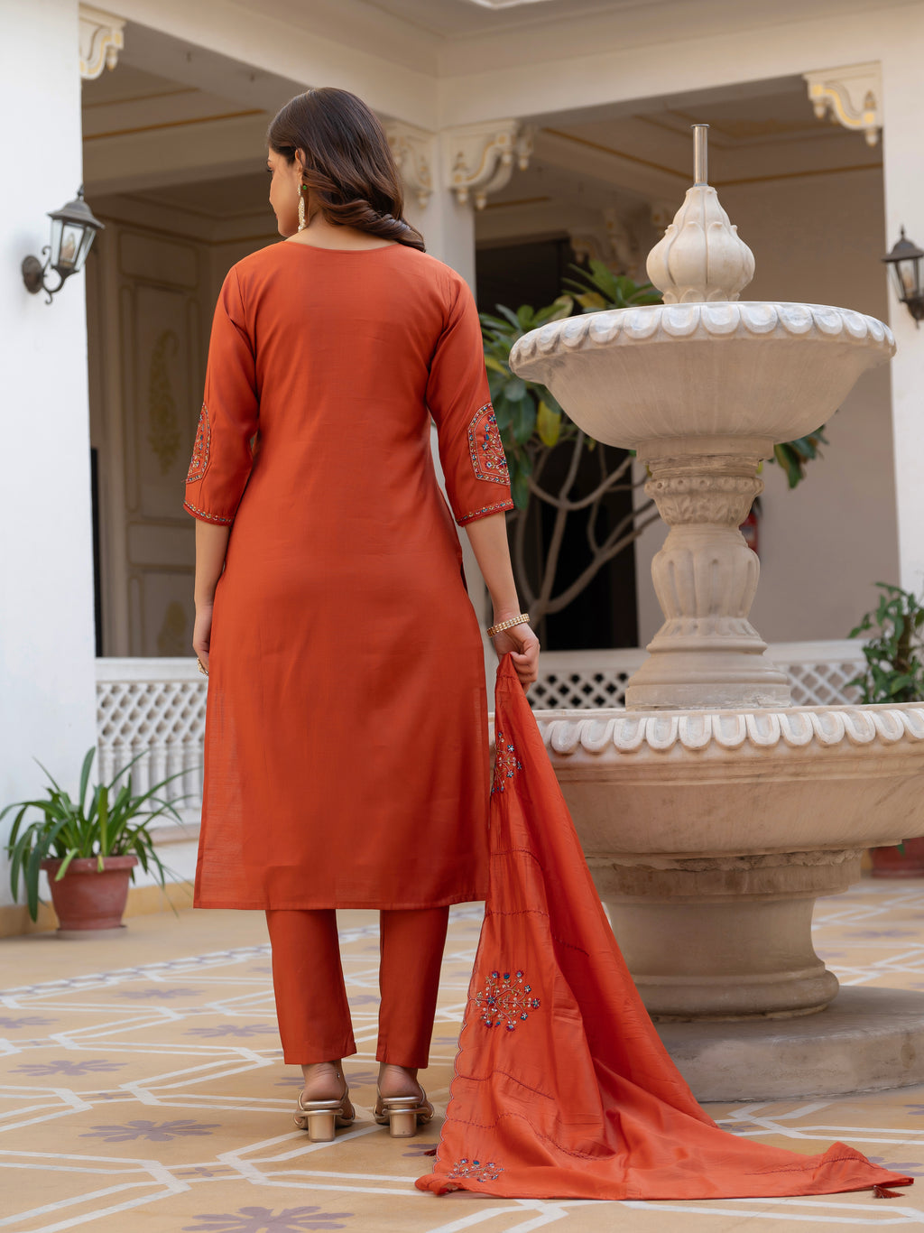 KalikarPure Viscose Mango Silk Kurta Set  (Stitched) KADV-144