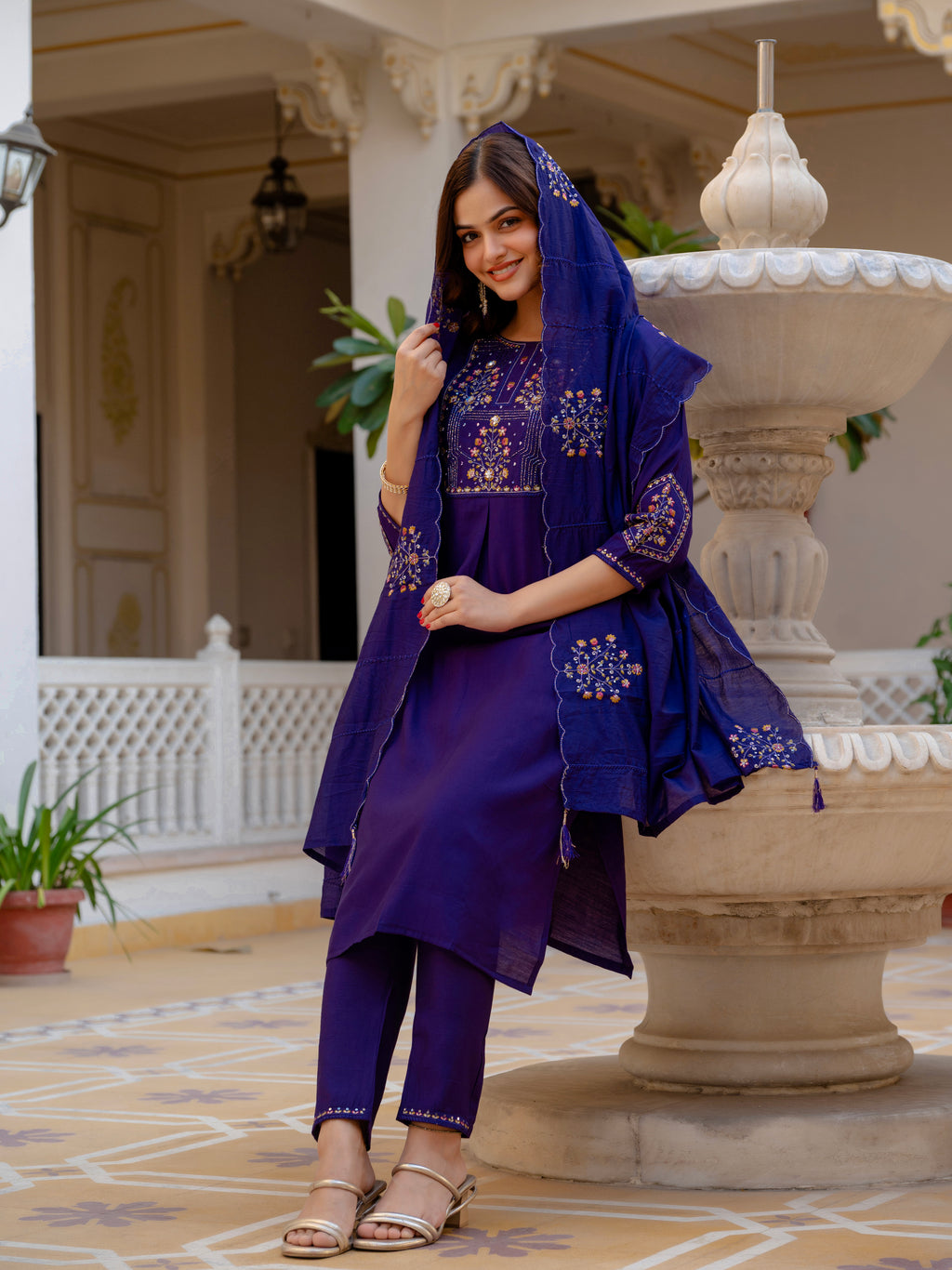 KalikarPure Viscose Mango Silk Kurta Set  (Stitched) KADV-144