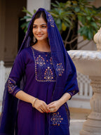 KalikarPure Viscose Mango Silk Kurta Set  (Stitched) KADV-144