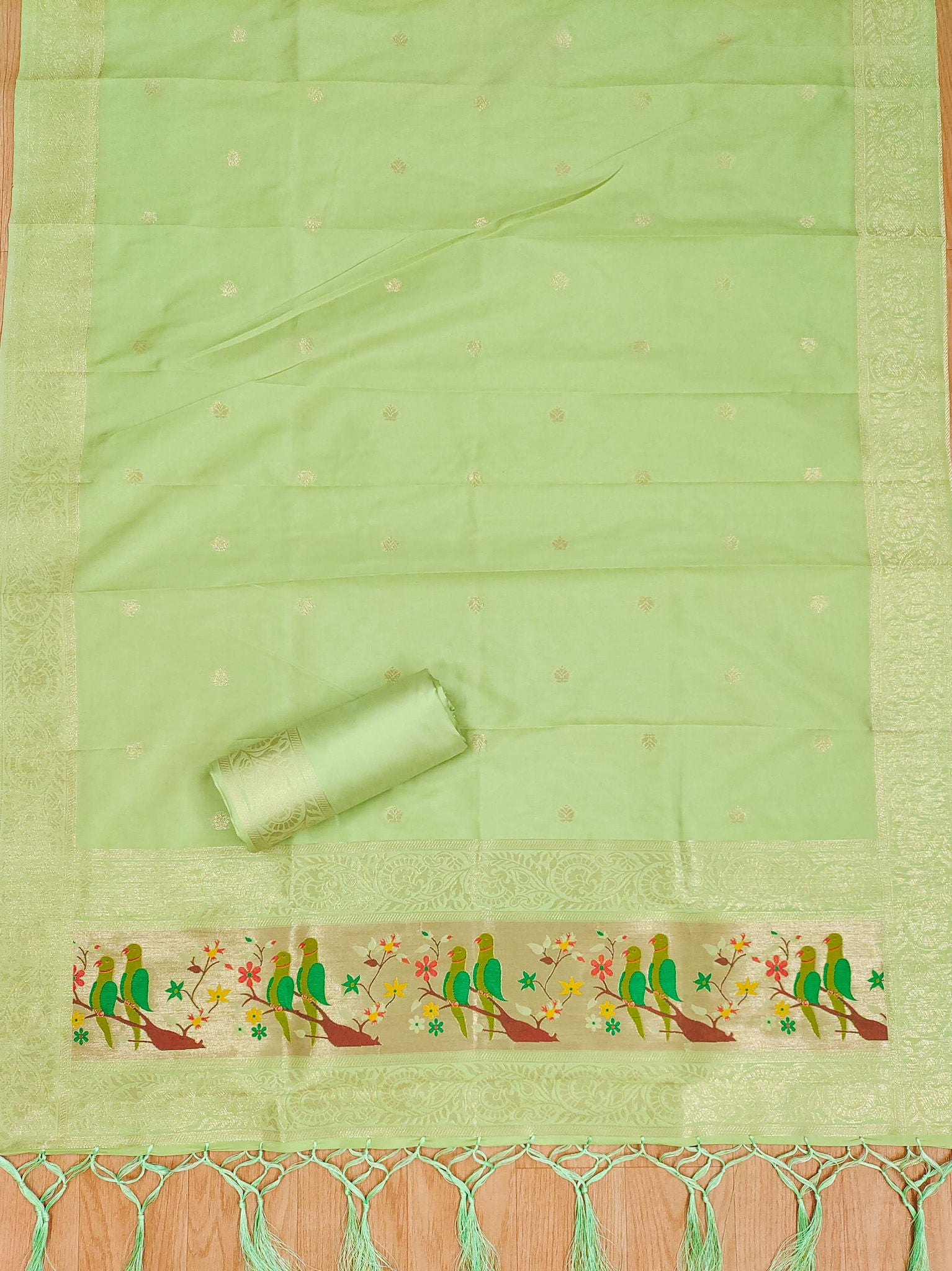 Maharashtra's Royal Heritage Unstitched Dress Material VOL-003 -Pista Kalikar