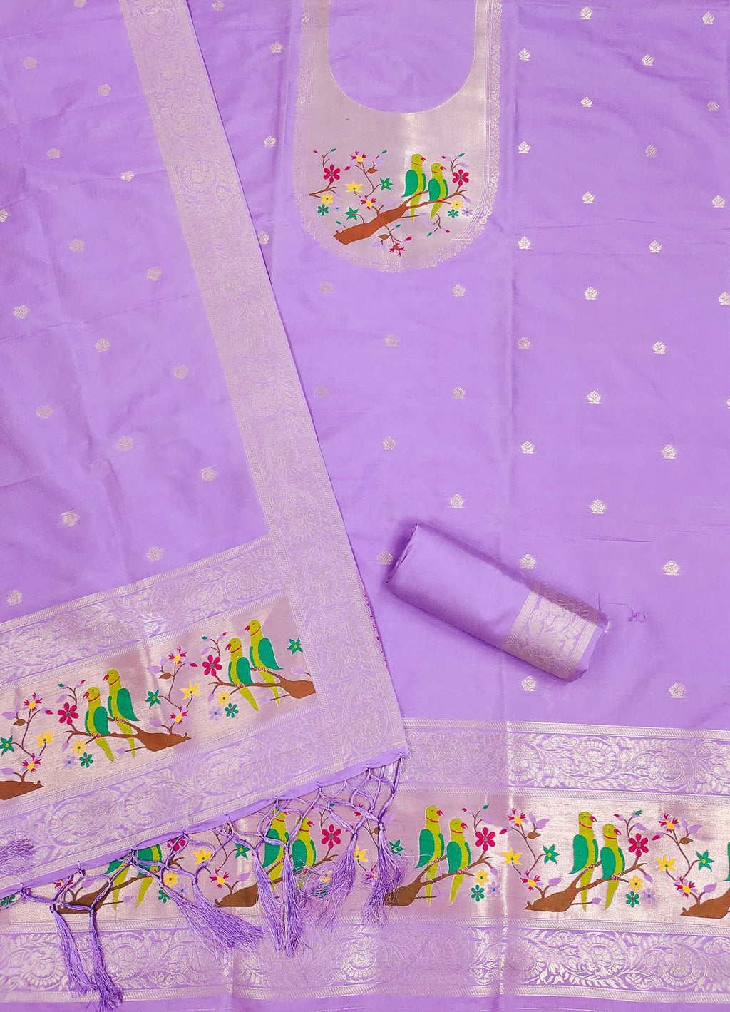 Maharashtra's Royal Heritage Unstitched Dress Material VOL-003 -Purple Kalikar