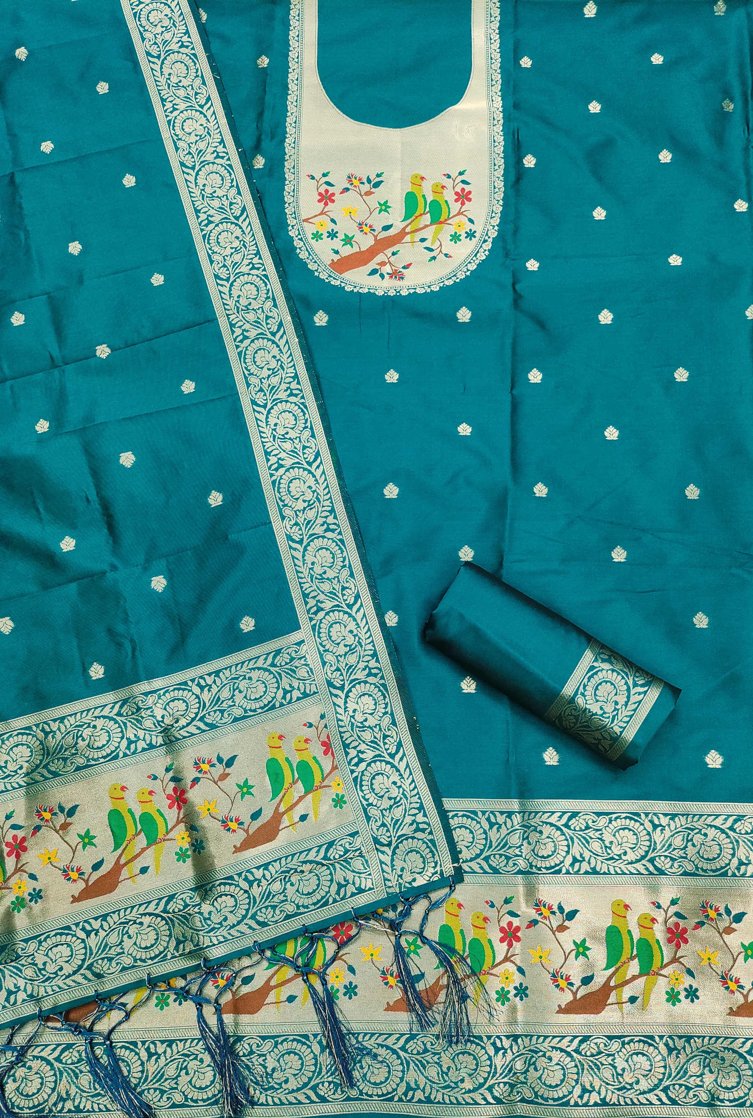 Maharashtra's Royal Heritage Unstitched Dress Material VOL-003 -Rama