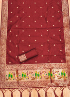 Maharashtra's Royal Heritage Unstitched Dress Material VOL-003 -Red Kalikar