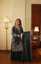 Kalikar Fendi Crush with Zari & Sequins Embroidered work - KLM13