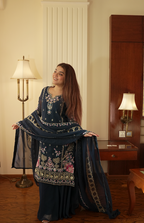 Kalikar Fendi Crush with Zari & Sequins Embroidered work - KLM13