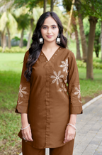 Premium Designer Embroidered Co-ord Set of Reyon Fabric