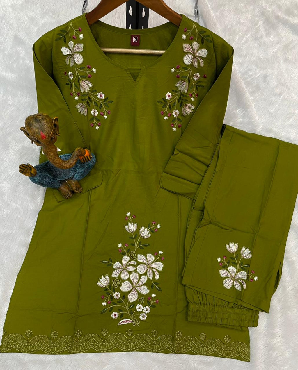 Premium Designer Embroidered Co-ord Set of Reyon Fabric