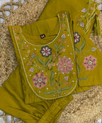 Elegant Straight Kurti Pant Dupatta Set of Yellow