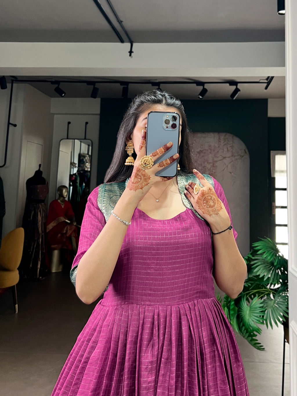 Designer Jari Woven Green Colour Gown