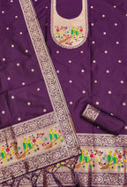 Maharashtra's Royal Heritage Unstitched Dress Material VOL-003 -Wine Kalikar