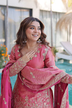 Kalikar Fendi Crush with Zari & Sequins Embroidered work - 9320